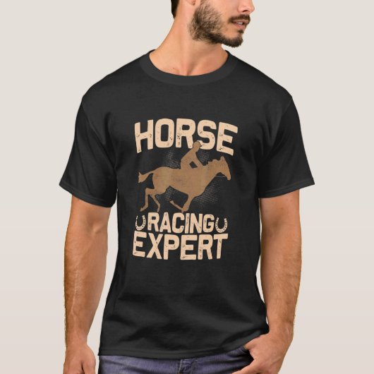 競馬の達人 競馬 騎手 賭け事 Tシャツ (正面)
