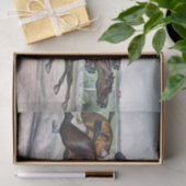 競馬の首と首のデコパージュ 薄葉紙 (ギフト)