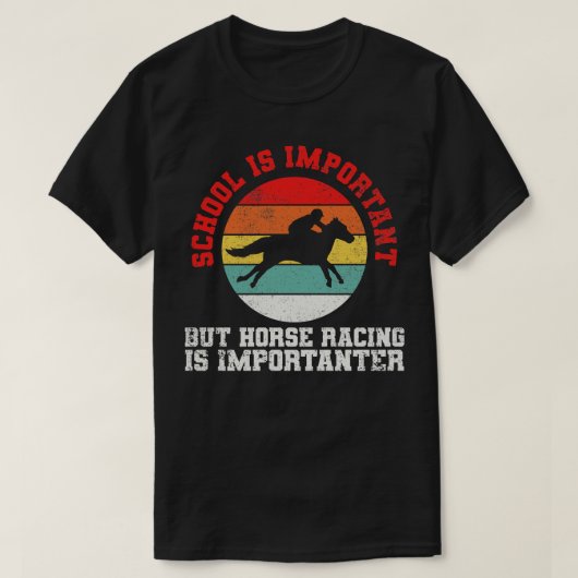 競馬の馬術競馬競走馬 Tシャツ (デザイン正面)