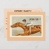 競馬はがきジョッキー招待状 案内ポストカード (正面/裏面)