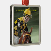 競馬は、私のボーイフレンドジョッキーです メタルオーナメント (右)
