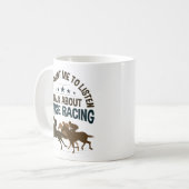競馬もしの事聞を話せ コーヒーマグカップ (正面左)