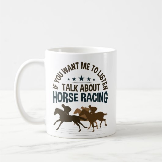 競馬もしの事聞を話せ コーヒーマグカップ (左)