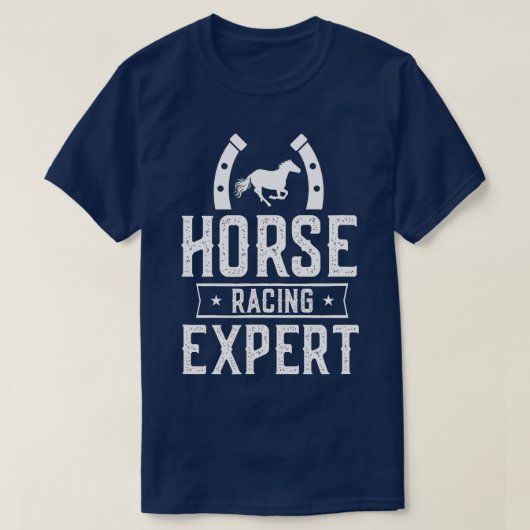 競馬エキスパートウマースレースギャロップレーサー Tシャツ (デザイン正面)