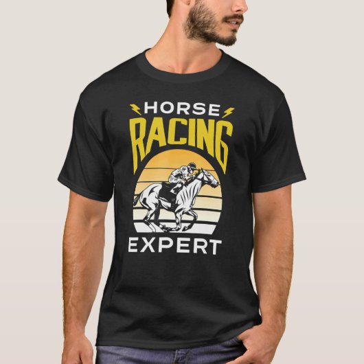 競馬エキスパート 馬 レース レーサー Tシャツ (正面)
