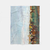 競馬エドガー・デガ フリースブランケット (正面)