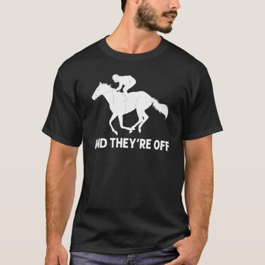 競馬カッコいい女子男性へ乗馬J Tシャツ (正面)
