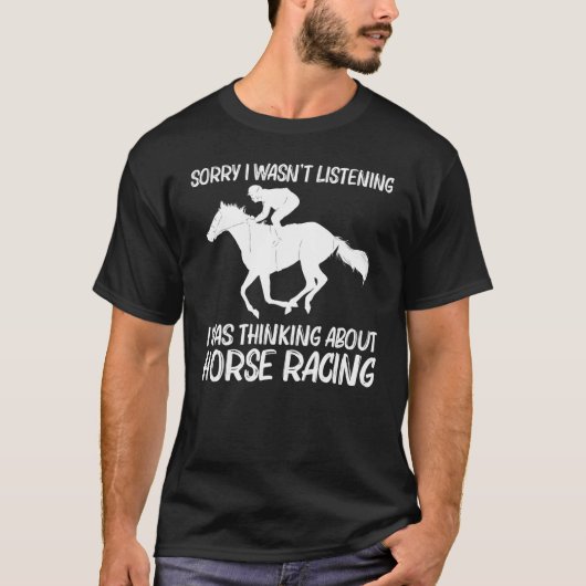 競馬カッコいい女子男性へ乗馬J Tシャツ (正面)