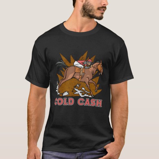 競馬コールドCashhoroughbred馬競走少年 Tシャツ (正面)