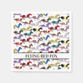 競馬ジョッキーシルクパターンナプキンスへ スタンダードカクテルナプキン (正面)