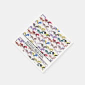 競馬ジョッキーシルクパターンナプキンスへ スタンダードカクテルナプキン (角)