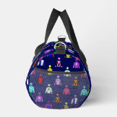 競馬ジョッキーシルクパターン（の模様が）あるス ダッフルバッグ (右)