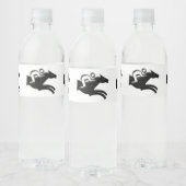 競馬ジョッキーライディングスクールロゴブラックホース ペットボトルラベル (ボトル)