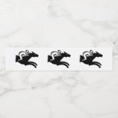 競馬ジョッキーライディングスクールロゴブラックホース ペットボトルラベル (シングルラベル)