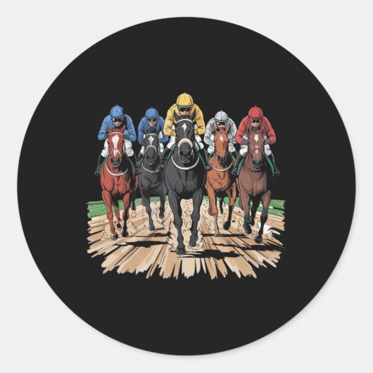 競馬ジョッキーレーサーダー ラウンドシール (正面)