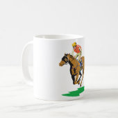 競馬ジョッキー全力疾走 コーヒーマグカップ (正面左)