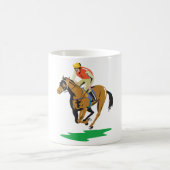 競馬ジョッキー全力疾走 コーヒーマグカップ (中央)