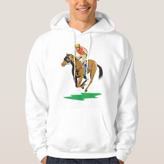 競馬ジョッキー全力疾走 パーカ (正面)