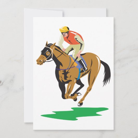 競馬ジョッキー全力疾走 招待状 (正面)