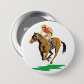 競馬ジョッキー全力疾走 缶バッジ (正面&裏面)