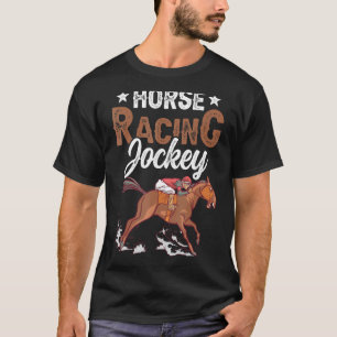 競馬ジョッキー騎手競走馬 Tシャツ