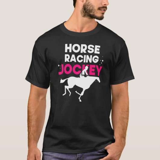 競馬ジョッキー騎手競走馬 Tシャツ (正面)
