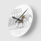 競馬スタートゲート ラウンド壁時計 (傾斜)