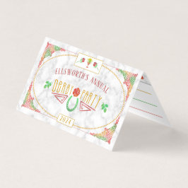 競馬ダービーウェイガーパーティーゲームベッティスリップまたは滑ることング 名刺