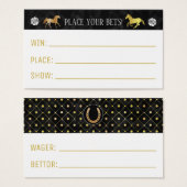 競馬ダービーウェイガー賭けスリップまたは滑ることパーティーゲーム (正面&裏面)