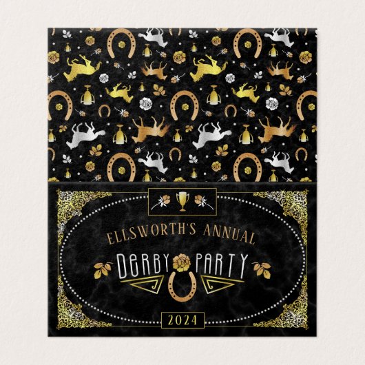 競馬ダービーウェイガー賭けスリップまたは滑ることパーティーゲーム 名刺 (外部フラット)