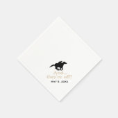 競馬ダービーカスタム金ゴールドブラック スタンダードカクテルナプキン (角)