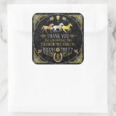 競馬ダービーデイパーティーアールデコブラック金ゴールド スクエアシール (バッグ)