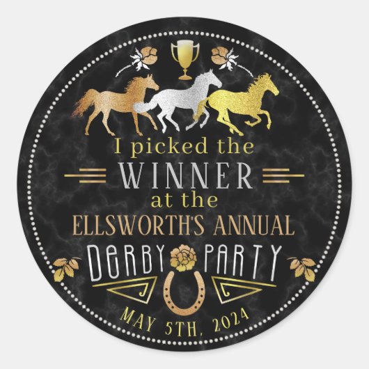 競馬ダービーデイパーティーアールデコ優勝者 ラウンドシール (正面)