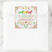 競馬ダービーデイパーティーカラフルありがとう スクエアシール (バッグ)