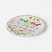 競馬ダービーデイパーティーカラフル大理石 ペーパープレート (アングル)