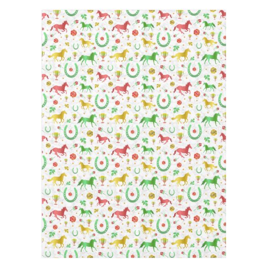 競馬ダービーデイパーティーパタカラフルーン テーブルクロス (正面)