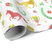 競馬ダービーデイパーティーパタカラフルーン ラッピングペーパー (ロールコーナー)