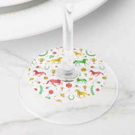 競馬ダービーデイパーティーパタカラフルーン ワイングラスタグ