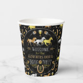 競馬ダービーデイパーティーブラック金ゴールドウェルカム 紙コップ (正面)