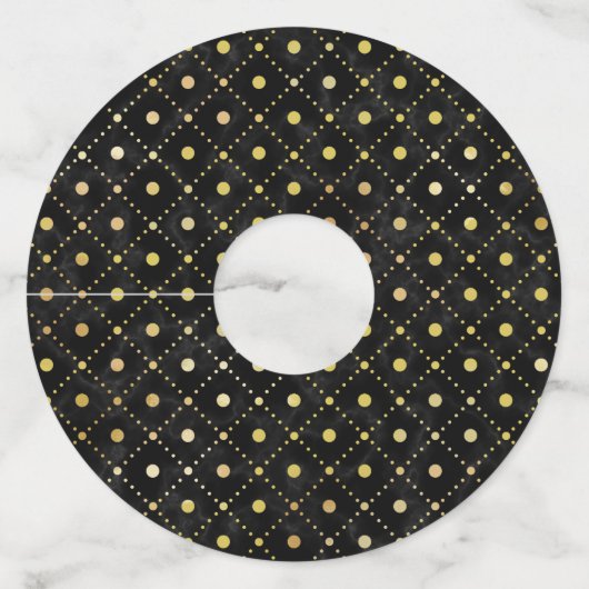 競馬ダービーデイパーティーブラック金ゴールドパターン ワイングラスタグ (裏面)