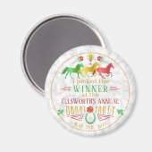 競馬ダービーデーパーティーカラフル優勝者 マグネット (正面/裏面)