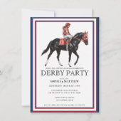 競馬ダービーパーティーの招待状アート 招待状 (正面)