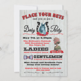 競馬ダービーパーティーポスター招待状 招待状