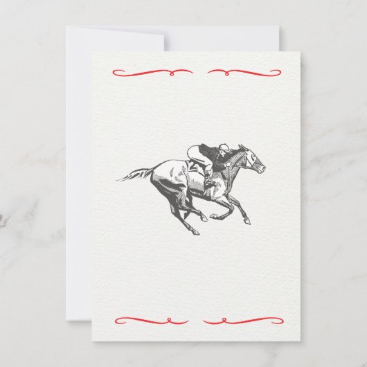 競馬ダービーパーティーポスター招待状 招待状 (裏面)