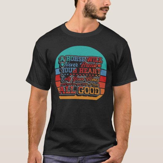 競馬ダービー馬賭けレース馬オーナー Tシャツ (正面)