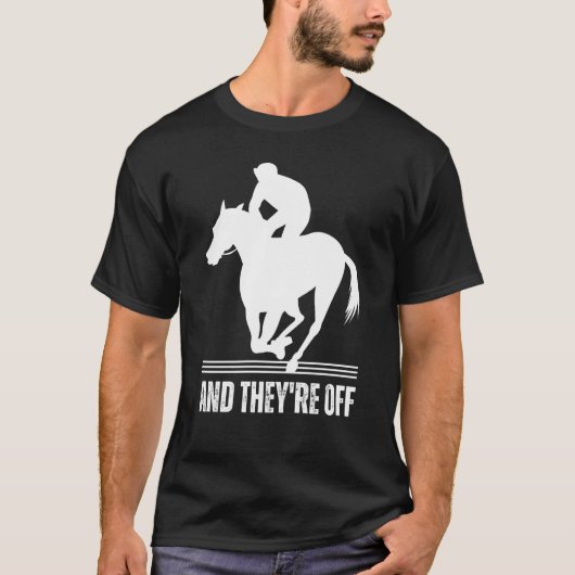 競馬デー、彼らは走り出す!競馬 Tシャツ (正面)