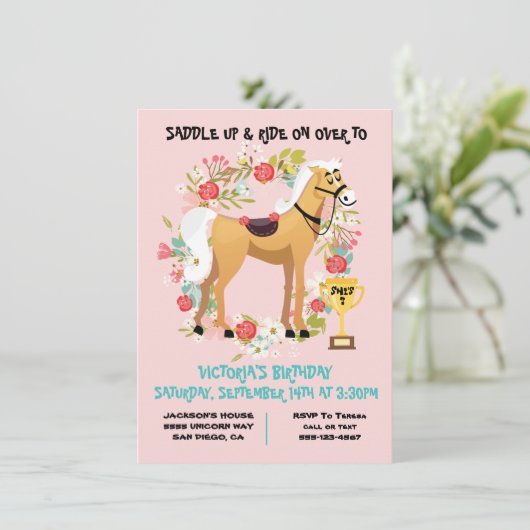 競馬バースデーパーティーの招待状 招待状 (スタンド正面)