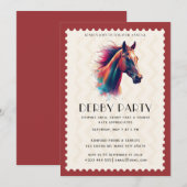 競馬パーティーへの招待状 招待状 (正面/裏面)