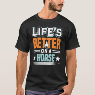 競馬ファンと一緒なら人生もっと楽しい Tシャツ