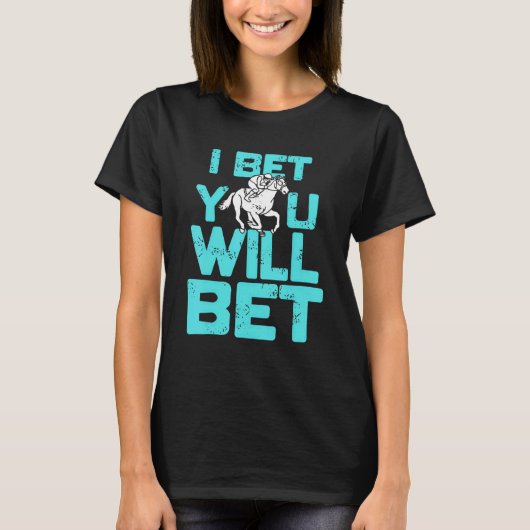 競馬レトロプレゼントを賭けるだろう Tシャツ (正面)